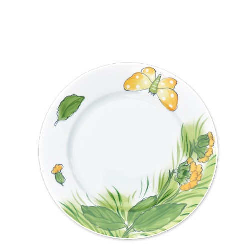 Helina Tilk: Handbemaltes Porzellan Geschirr und Keramik - handbemalter Teller aus Porzellan 19cm mit Schlüsselblumenmotiv - Porzellan Geschirr hier kaufen