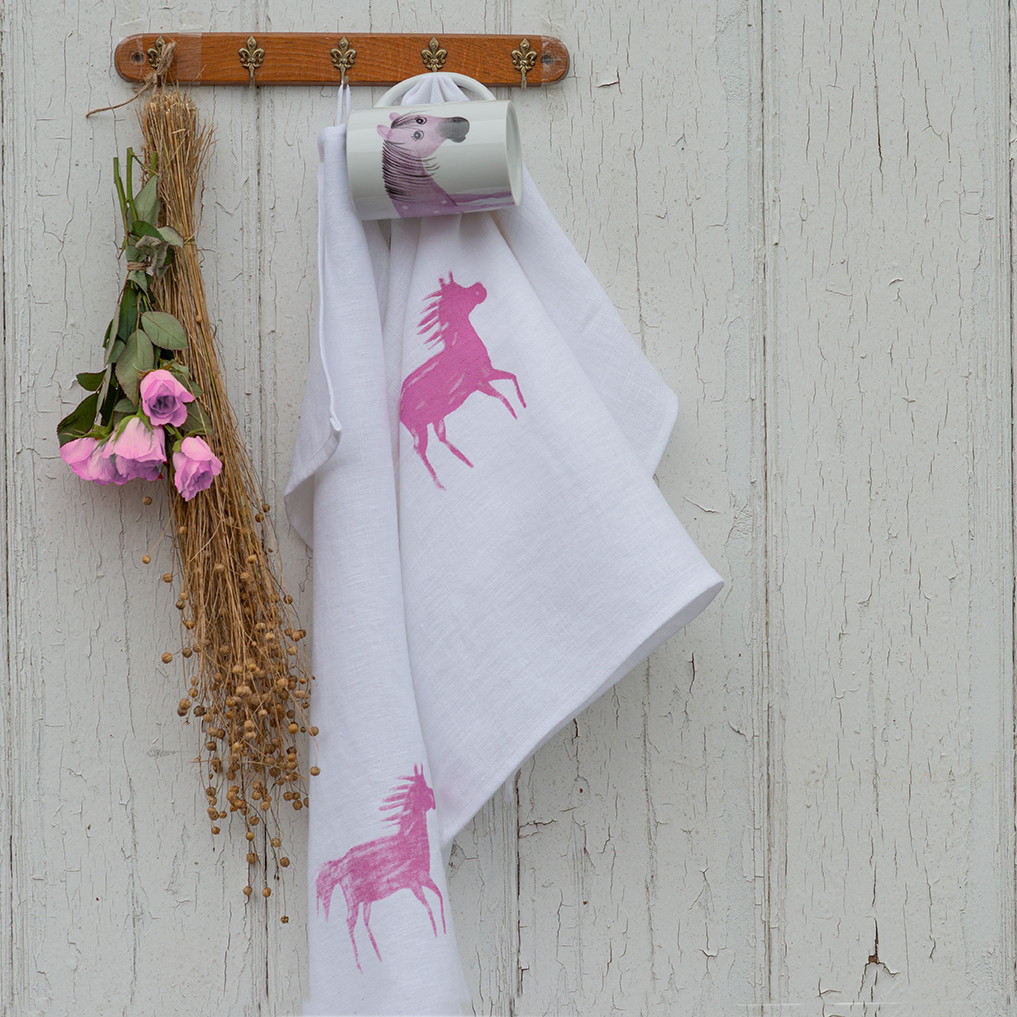 Handtuch Lieblingspferd rosa