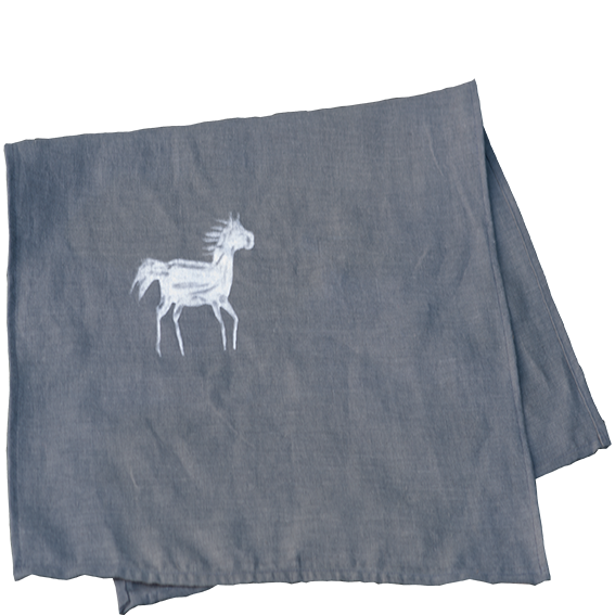 Handtuch Lieblingspferd grau