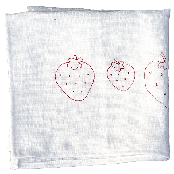 Serviette Erdbeere 50 x 50 cm, 2 Stück